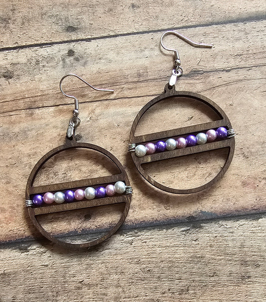 Purple Passion Beaded Earing's