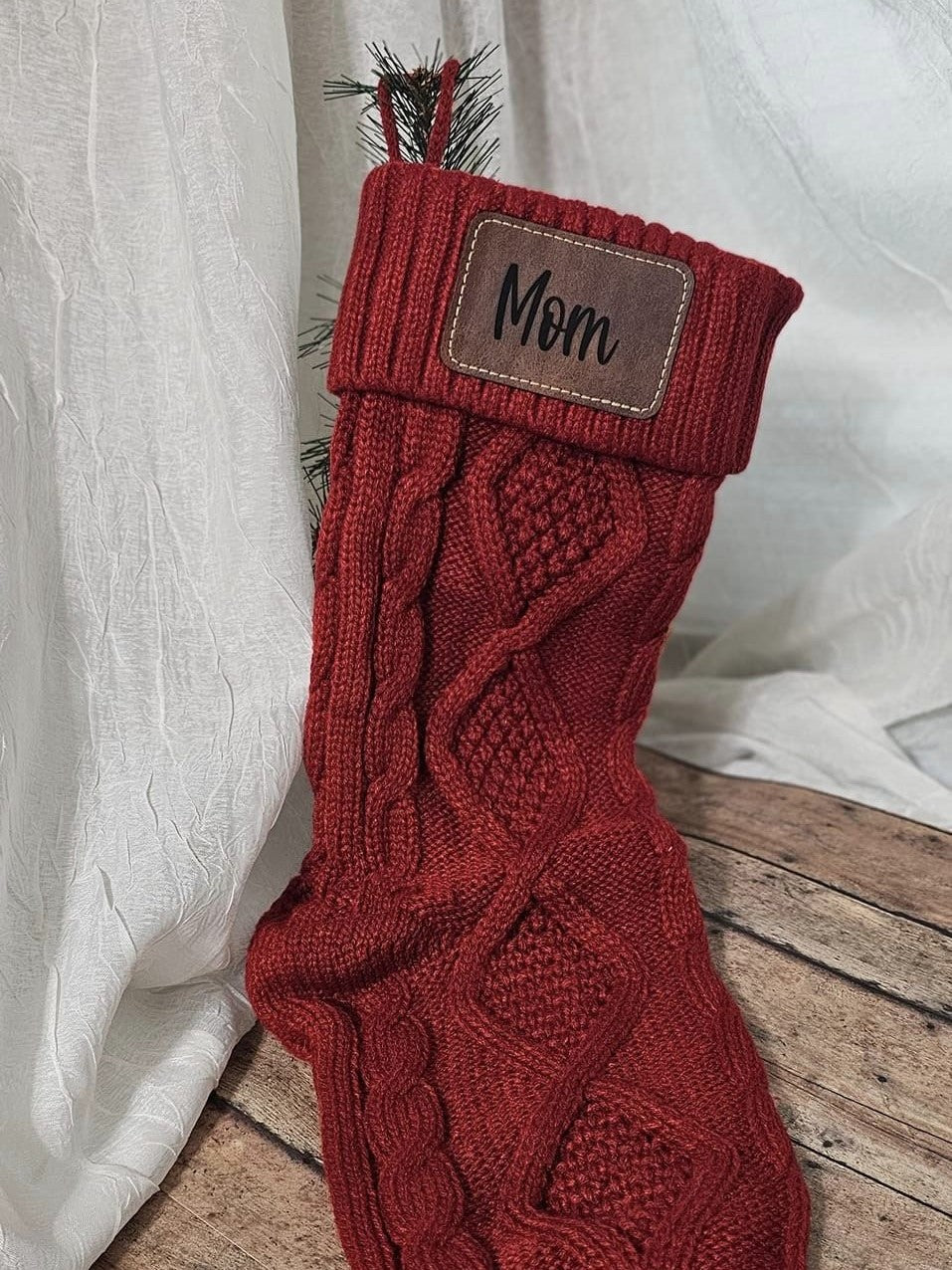 Custom Knit Stockings (red)